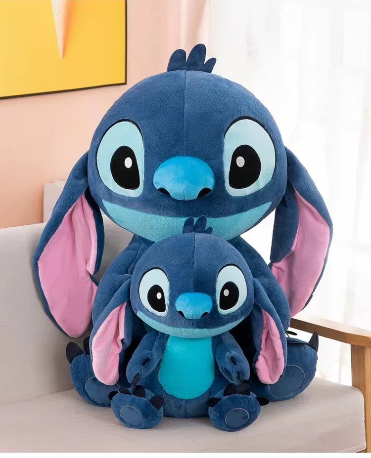 35-80CM Disney Lilo & Stitch Doll Cartoon Angel Plush Toy Cute Anime Soft Stuffed Kawaii Companion Children's Birthday Gift.