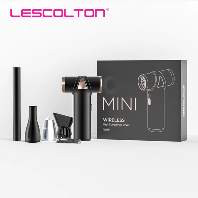 New Wireless Hair Dryer Multifunctional Outdoor Barbecue Carbon Blowing Dust Removal Portable Charging High Speed Hair Dryer