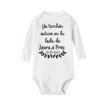 Personalisierter Baby-Body „I Also Attended The Wedding“, individueller Name, Baby-Overall, Hochzeit, Kleinkind, Kleinkind, Junge, Mädchen, Strampler, Outfits.