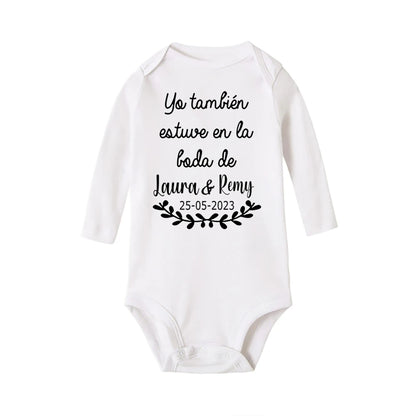 Personalisierter Baby-Body „I Also Attended The Wedding“, individueller Name, Baby-Overall, Hochzeit, Kleinkind, Kleinkind, Junge, Mädchen, Strampler, Outfits