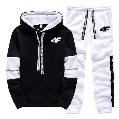 Hot Sale Men's Tracksuit Hooded Long Sleeves Casual Sports Single Piece Sweatshirts And Daily Sweatpants Comfort Outdoor Jogging.