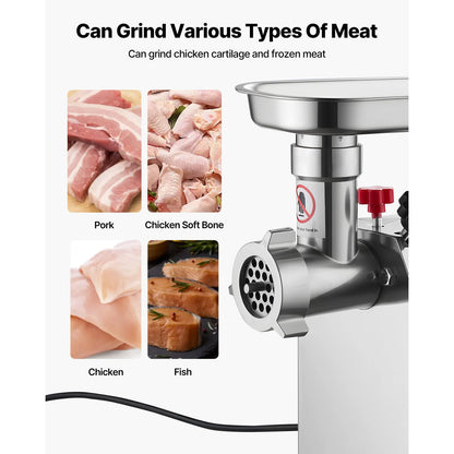 SucceBuy Meat Grinder 4.5 Lbs-9.2Lbs/Min Capacity Electric Meat Mincer w/ Blade Grinding Plate Sausage Maker for Kitchen Home.