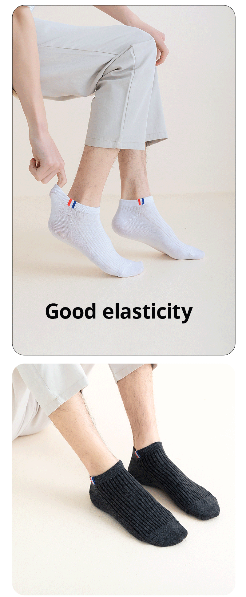 5 Pairs Of Thin Summer Blending Boat Socks Plain Color Mens Casual Socks Breathable Sweat Absorbing Calibration Socks.
