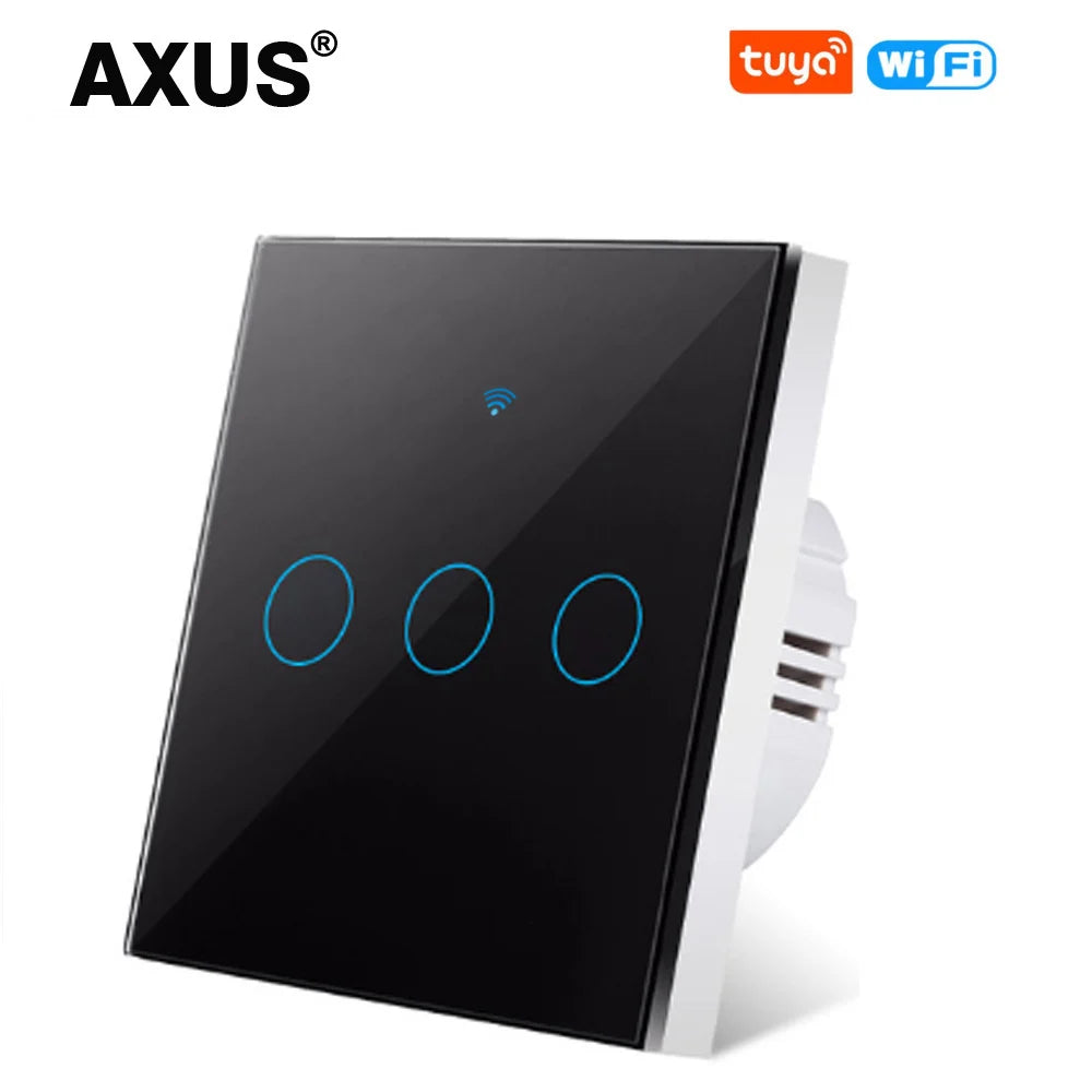 AXUS EU WiFi Smart Licht Schalter Touch Schalter RF433 Kein Neutralleiter Smart Home Leben Tuya App Steuerung Unterstützung Alexa Google Hause