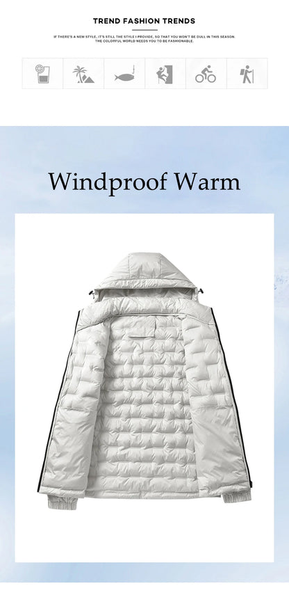 Outdoor Hiking Jacket Winter Fleece Windproof Camping Fishing Hooded Jacket Male Thick Warm Trekking Climbing Skiing Casual Coat.