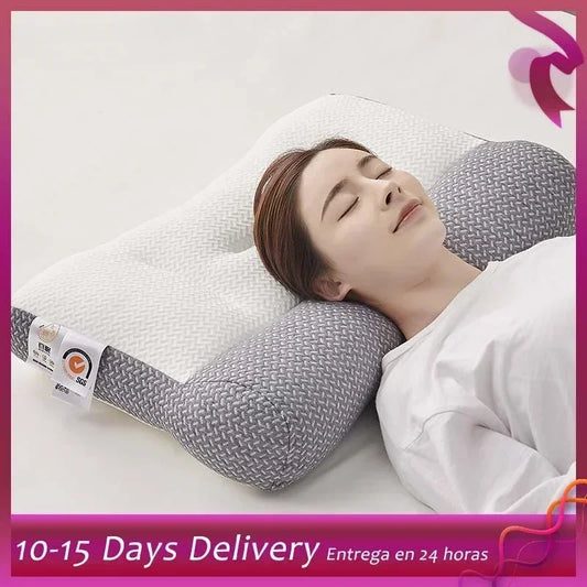 Orthopedic Reverse Traction Pillow Protects Cervical Vertebra and Helps Sleep Single Neck Pillow Can Be Machine Washable 48X74cm.