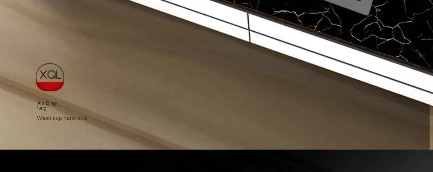 55 cm x 32 cm, 304 Nano-Edelstahl, versteckter Waschbecken-Klapphahn mit großem Einzelschlitz und Abdeckplatte, Bartheke, Tassenscheibe