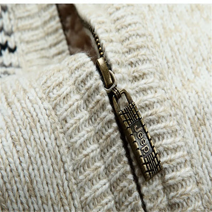 Wool Man Sweater Hooded Winter Cardigan  Winter Thicken Fleece  Overcoat Casual New Fashion Cotton Red Mens Winter Jacket.