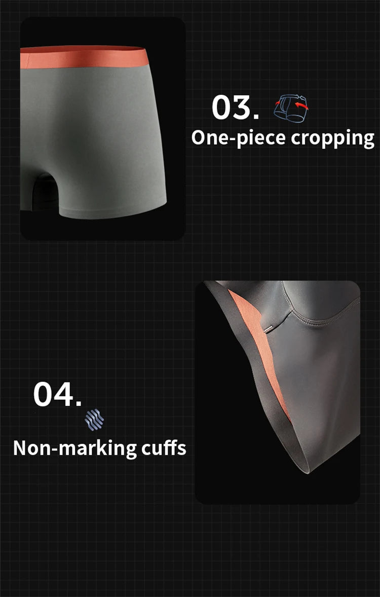 MiiOW 3 stücke 100S Modal Männer Boxer Unterwäsche Eis Seide Licht männer Höschen Boxershorts 5A Antibakterielle Atmungsaktive Mann unterhose