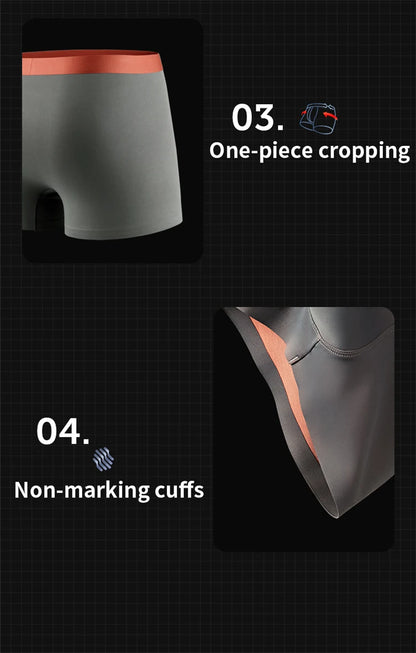 MiiOW 3 stücke 100S Modal Männer Boxer Unterwäsche Eis Seide Licht männer Höschen Boxershorts 5A Antibakterielle Atmungsaktive Mann unterhose