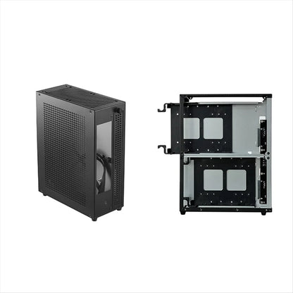 Desktop Chassis ITX Computer Case Mini NAS Computer Case Dual 3.5-Inch Hard Drive Front USB3.0 TYPEC Interface.