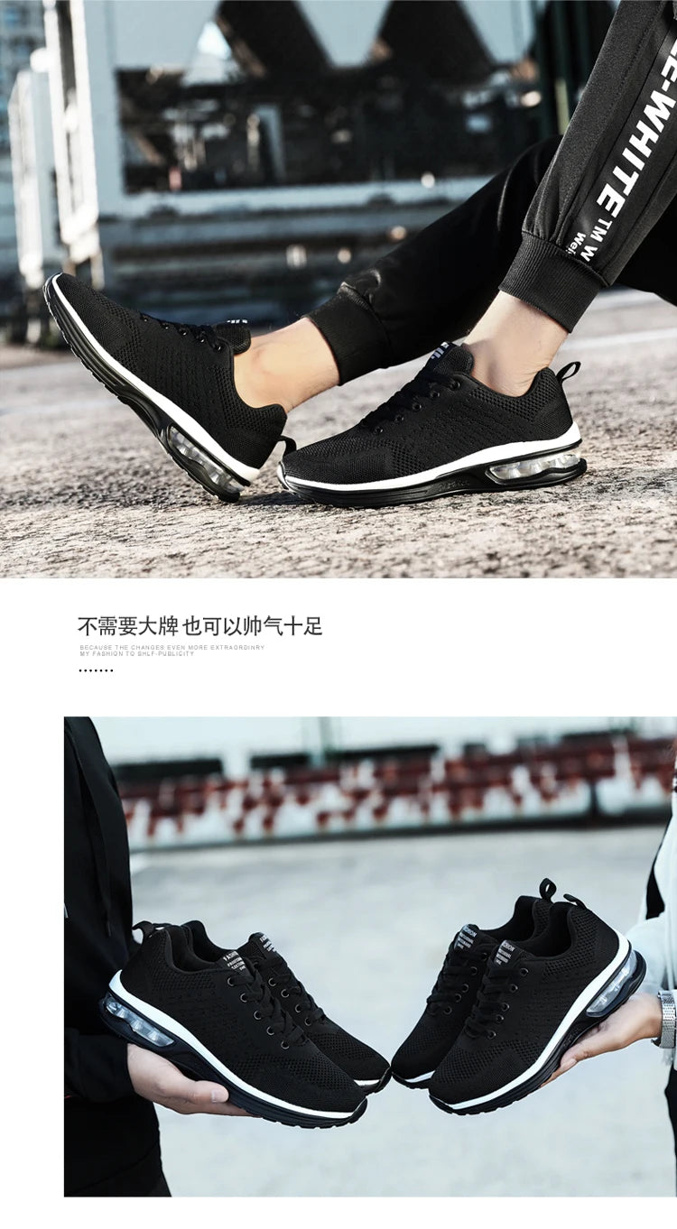 Men's and women's light casual sneakers Breathable mesh surface classic fashion lace-up walking and running shoes sneakers.