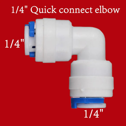 Water Purifier Accessories 1/4" 3/8" OD Hose To 1/4" 3/8" 1/2" Aquarium Quick Fitting RO Water Plastic Pipe Coupling Connector
