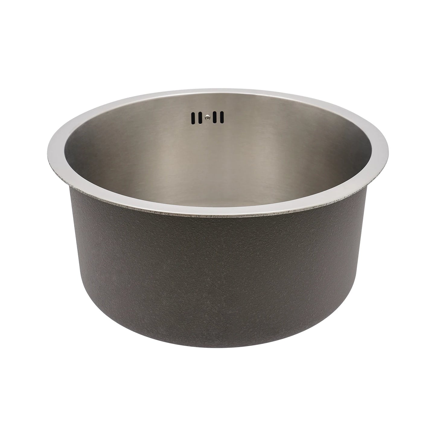 41 cm kreisförmige, vertiefte und vergrößerte Küchenspüle aus Edelstahl 304 mit einer Schüssel