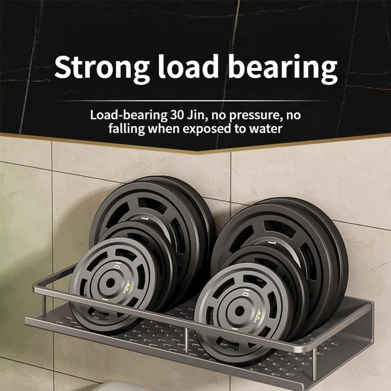 60 cm Breite, verbessertes WC-Aufbewahrungsregal/Badezimmer-Shampoo-Regale, Kleiderbügel, Duschregal, Kleiderbügel, Eckregal