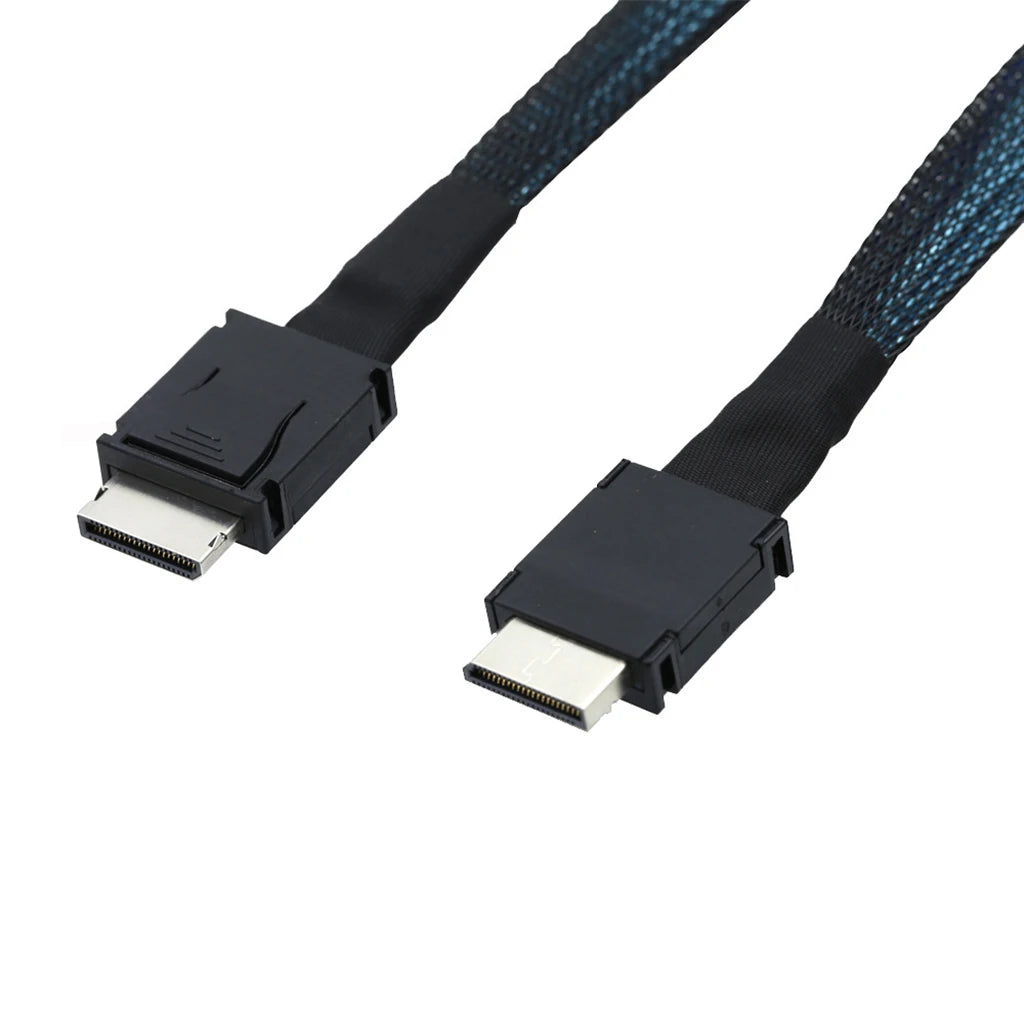 PCIE Oculink SFF 8611 4I To MINI SAS SFF-8611 4I Server Super Speed Cable Data Extension Cable Male To Male Data Transfer Line.
