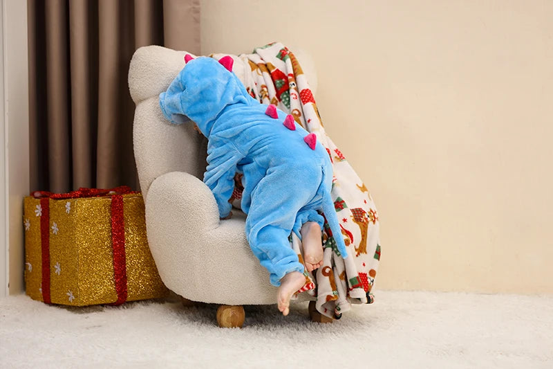 MICHLEY Winter Baby Strampler Mit Kapuze Flanell Cosplay Kleinkind Infant Kleidung Insgesamt Bodys Overall Kostüm Für Kinder Mädchen Junge