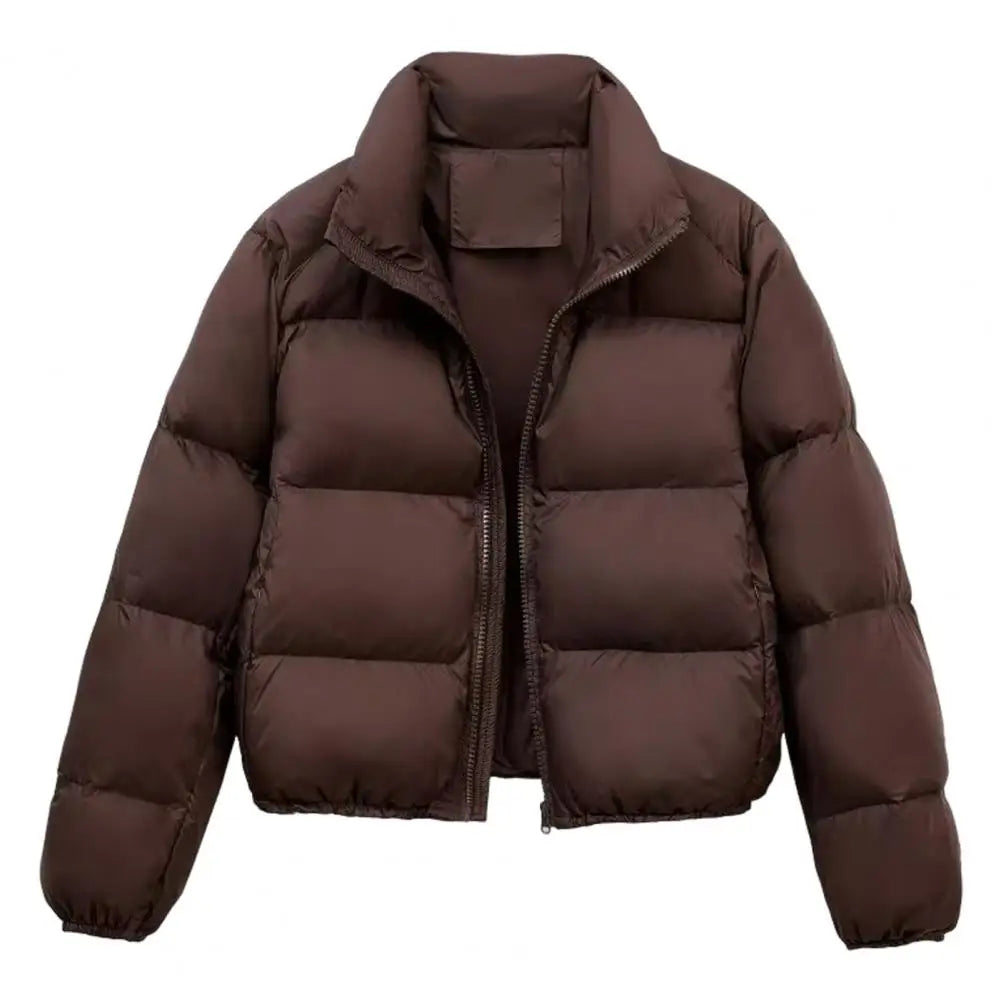 Reversjacke, einfarbige Jacke, winddicht, gepolstert, Daunenmantel mit Stehkragen für Herren und Damen, schmale Passform, Outdoor-Jacke für den Winter.
