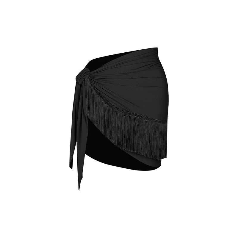 Off Shoulder Latin Dance Tops Fringe Skirt Women ZYM Latin Dance Clothes Competition Dress Club Rumba Samba Practice Wear V22221