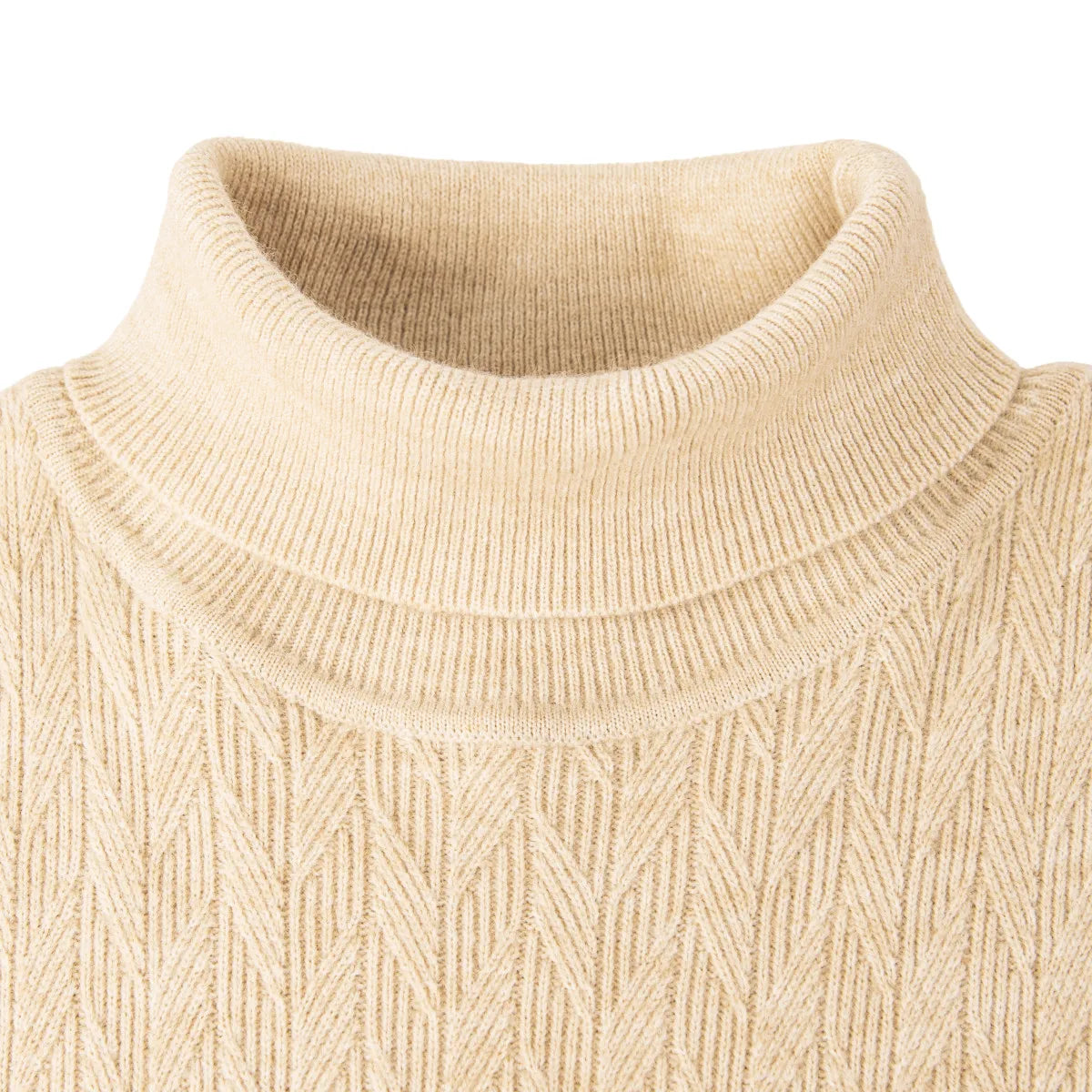 VOBOOM Men's Casual Slim Fit Basic Tops Knitted Lightweight Crewneck Twist Sweaters Turtleneck Pullover Sweater.