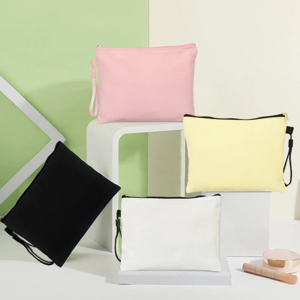 Blank Non Customized Tote Bag Fashion Teacher/Birthday Gift Make up Bags Toilet Kit Cosmetic Bag Mini Makeup Pouch.