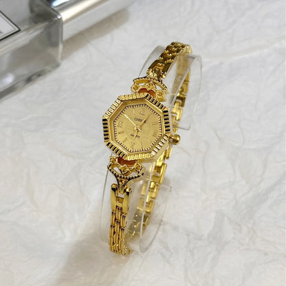 Luxury Famous Brand Oval Dial Women Watch Fashion Small Thin Gold Bracele Quartz Wristwatch Clock Gift Dropshipping Montre Femme.