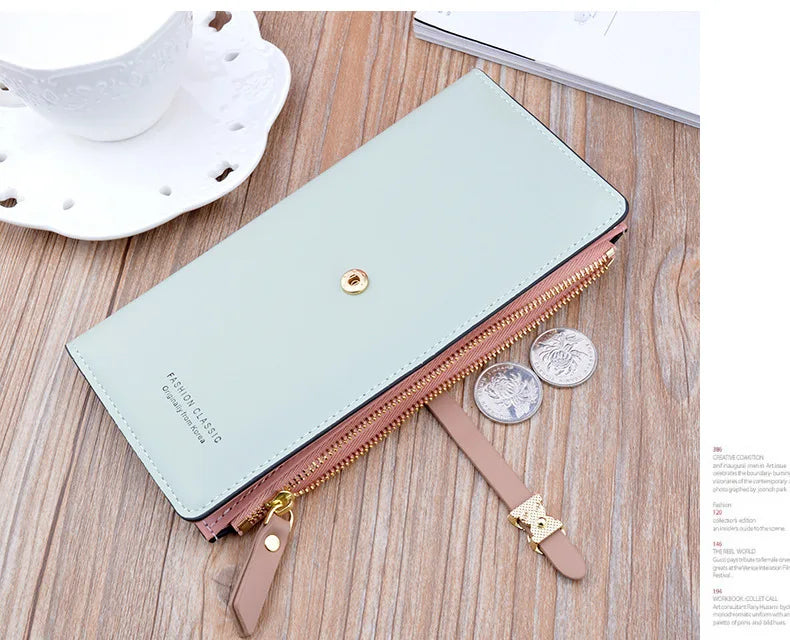 New Trends Wallets Women Luxury Brand Design Long Wallet Zipper Purses Female Short Coin Purse Credit Card Holder.