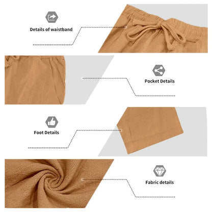 Cross-border Autumn Linen Men's Casual Suit Loose Hooded Henley Shirt Long Sleeve Pants Suit