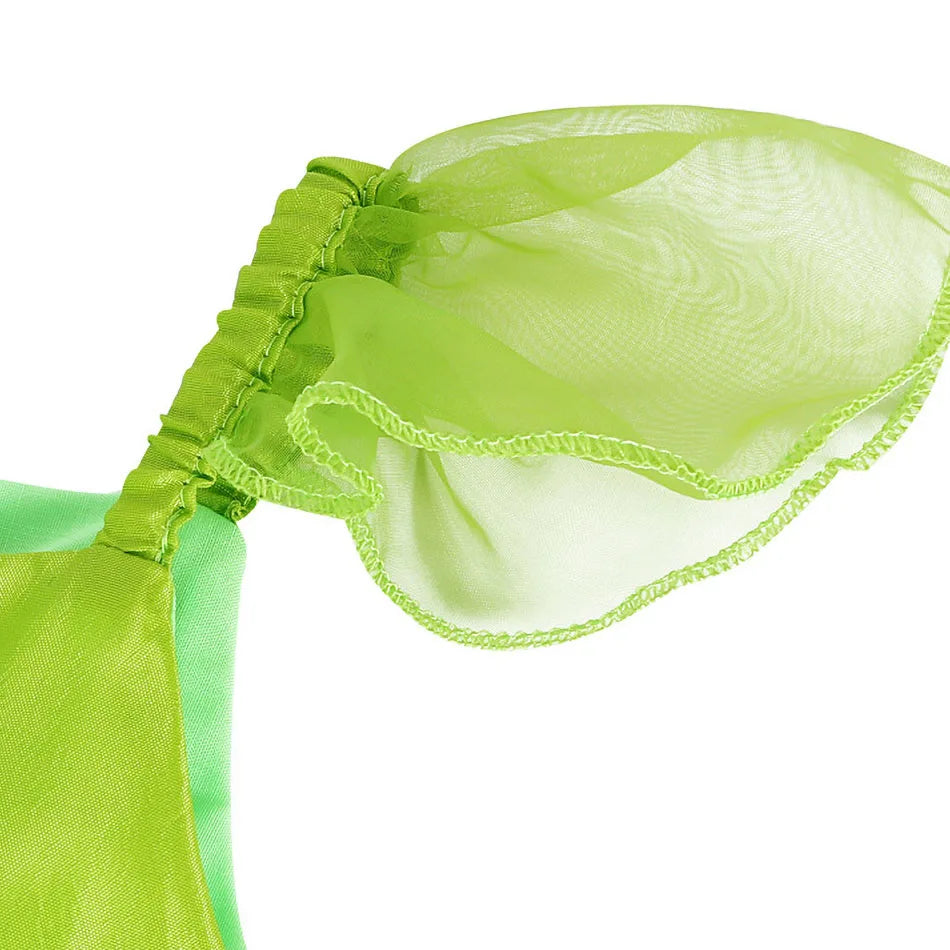 3-10 Jahre Kinder Feenkleid Kinder Cosplay Abend Fantasie Baby Rüschen Karneval Kostüm Prinzessin Grün Party Kleidung 2023 Neu.