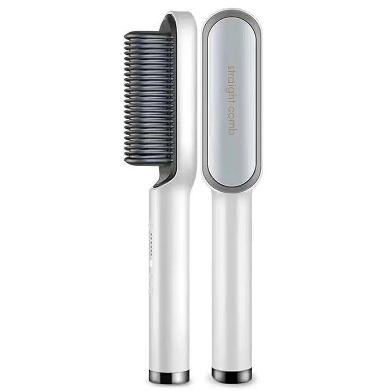 Hot Selling Professional Straight Hair Comb Portable Ceramic Coating Straight Hair Brush Salon Women'S Styling Tool.