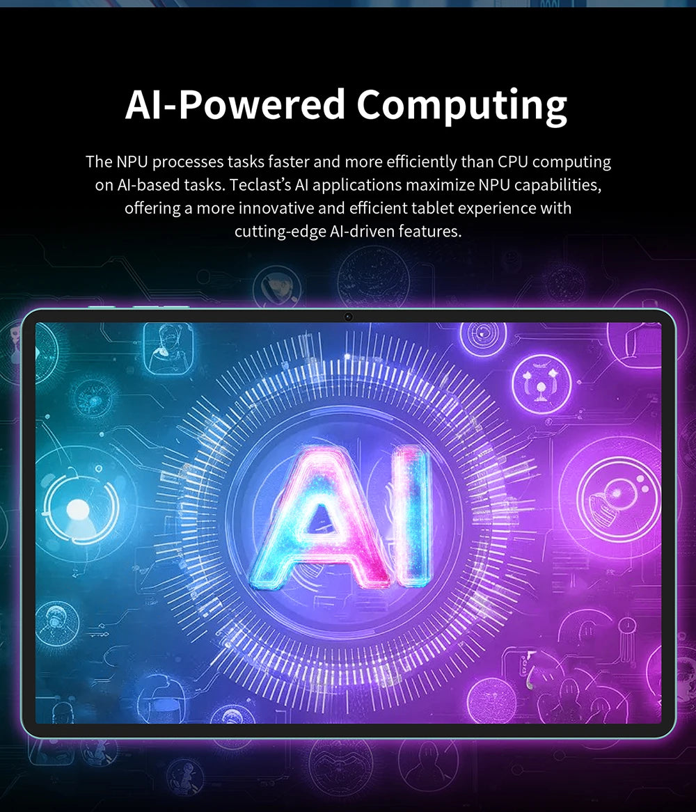 【New】 Android 15 Tablet Teclast P50AI 11 inch Screen 90Hz AllWinner A733-AI Octa-Core (6GB + 10GB )Max.16GBGB RAM 128GB LPDDR5 Wifi-6 7000mAh AI Tablet PC.