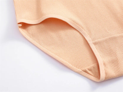 3Pcs Plus Size Cotton Underwear Sexy Striped Mid Waist Panties Breathable Stretch Belt Briefs Female Comfort Lingerie Shorts New