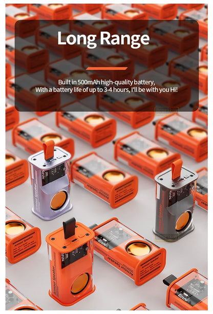 Bluetooth Speaker K08 LED Flashing Soundbar Portable Outdoor Indoor Subwoofer Loudspeaker Support TF Card FM Radio Waterproof.