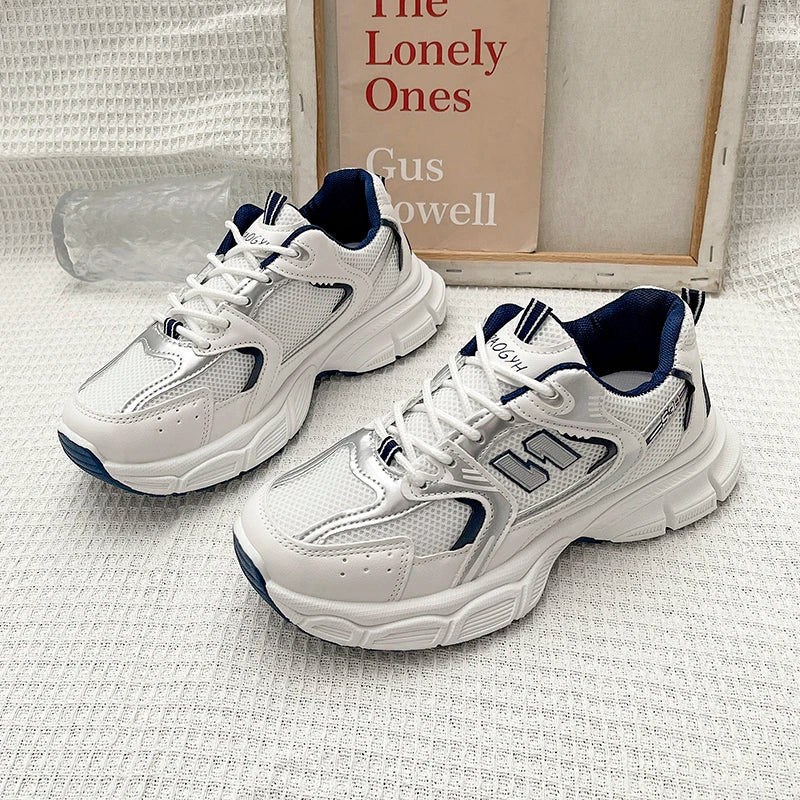 New Spring Autumn Women's Jogging Sneakers Fashion Casual White Breathable Tennis Low Top Vulcanized Shoes Outdoor Trainers.