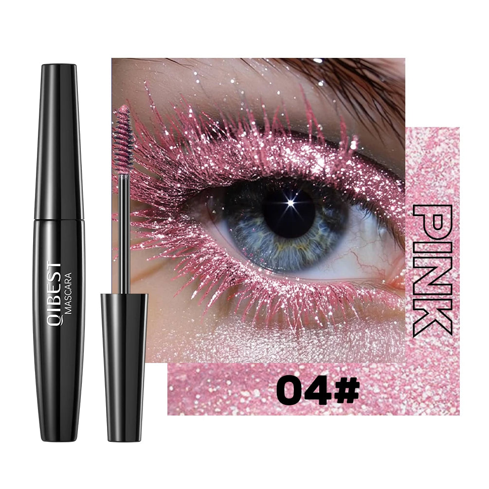 5 Colors Diamond Shimmering Mascara Long Lasting Makeup 3D Volume Eyelashes Curling Glitter Mascara Eye Lash Female Cosmetic