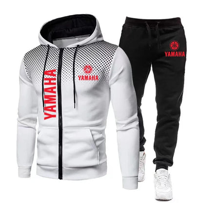 New Yamaha men's running suit, sports fashion men's hooded shirt, fitness sports suit.