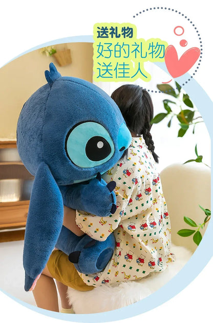 80cm Big Size Disney LILO & Stitch Anime Plush Stuffed Doll Room Plushies Pillow Kawaii Ornaments Children's Holiday Gifts