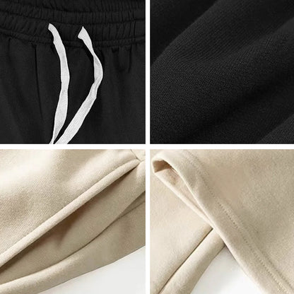 Men's solid color straight leg jogging pants, suitable for casual sports such as running, gym, and outdoor activities.