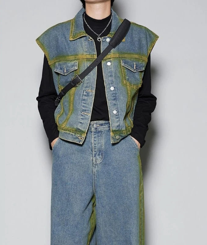 Denim Jacket T-shirts Pants Suits for Men No Logo Man Trousers Sets Luxury Summer Clothes Short Quarter Sleeve Outfits Tee Chic.