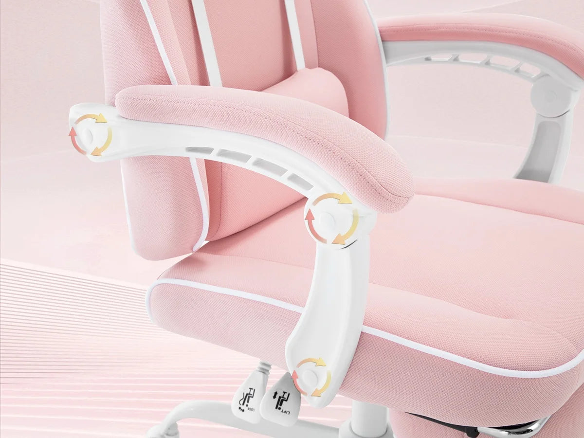 WOLTU Ergonomischer Gaming-Stuhl, Bürostuhl mit hoher Rückenlehne, Drehsessel mit Fußstütze und höhenverstellbarem Computerstuhl für die Lendenwirbelsäule