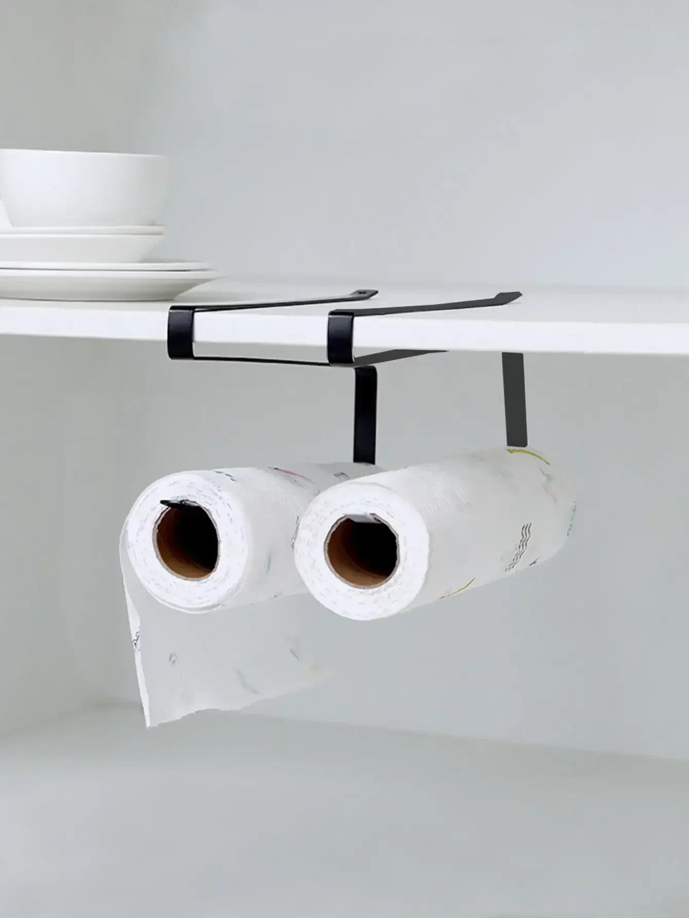 Hängender Küchenpapierhandtuchhalter, Rollenpapier, Kunststofffolie, Lappen-Organizer-Rack, für Küche, Schränke, Badezimmer-Organizer-Rack