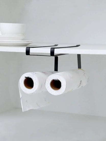 Hängender Küchenpapierhandtuchhalter, Rollenpapier, Kunststofffolie, Lappen-Organizer-Rack, für Küche, Schränke, Badezimmer-Organizer-Rack