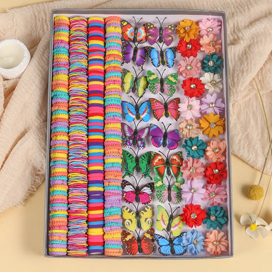231 Pcs Of Children's Accessories Hair Clips, Princess Hair Ropes, Baby Hair Rings, Edge Clips Accessories Combination Set.
