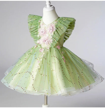 Kind Mädchen Urlaub Kleidung Party kleid für Mädchen Kinder Sommerkleider mit Blumen Kleid.