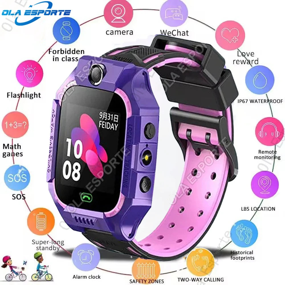 New Kids Smartwatch GPS Location Tracker SOS 2G Sim Call Child Smart Watch Camera IP67 Waterproof Watch Gift For IOS Android New.