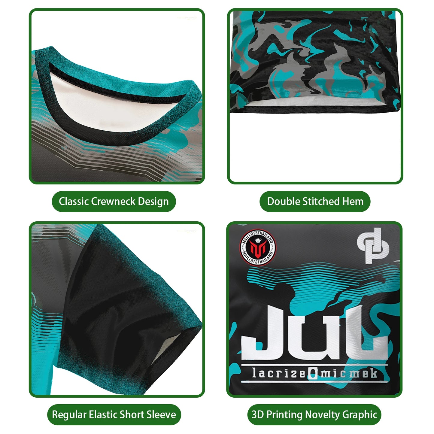 New Summer Maillot JUL Jersey Tchikita Youth Breathable Quick Dry Training Football T-shirt Men and Women Fashion Sports Tees.