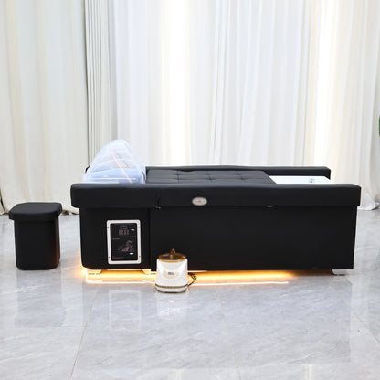 XinSheng Elektrisch verstellbares Lift-Shampoo-Bett, Massagetisch, All-in-One-Salon-SPA-Massagebett mit Haarwaschbecken und Fußbad