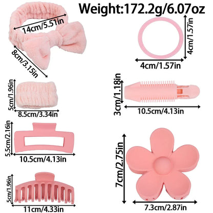 58-Piece Hair Accessories Set Butterfly End Hair Ties Shark Clip Flower Hair Grips Hair Bands Hair Accessories for Women Girls