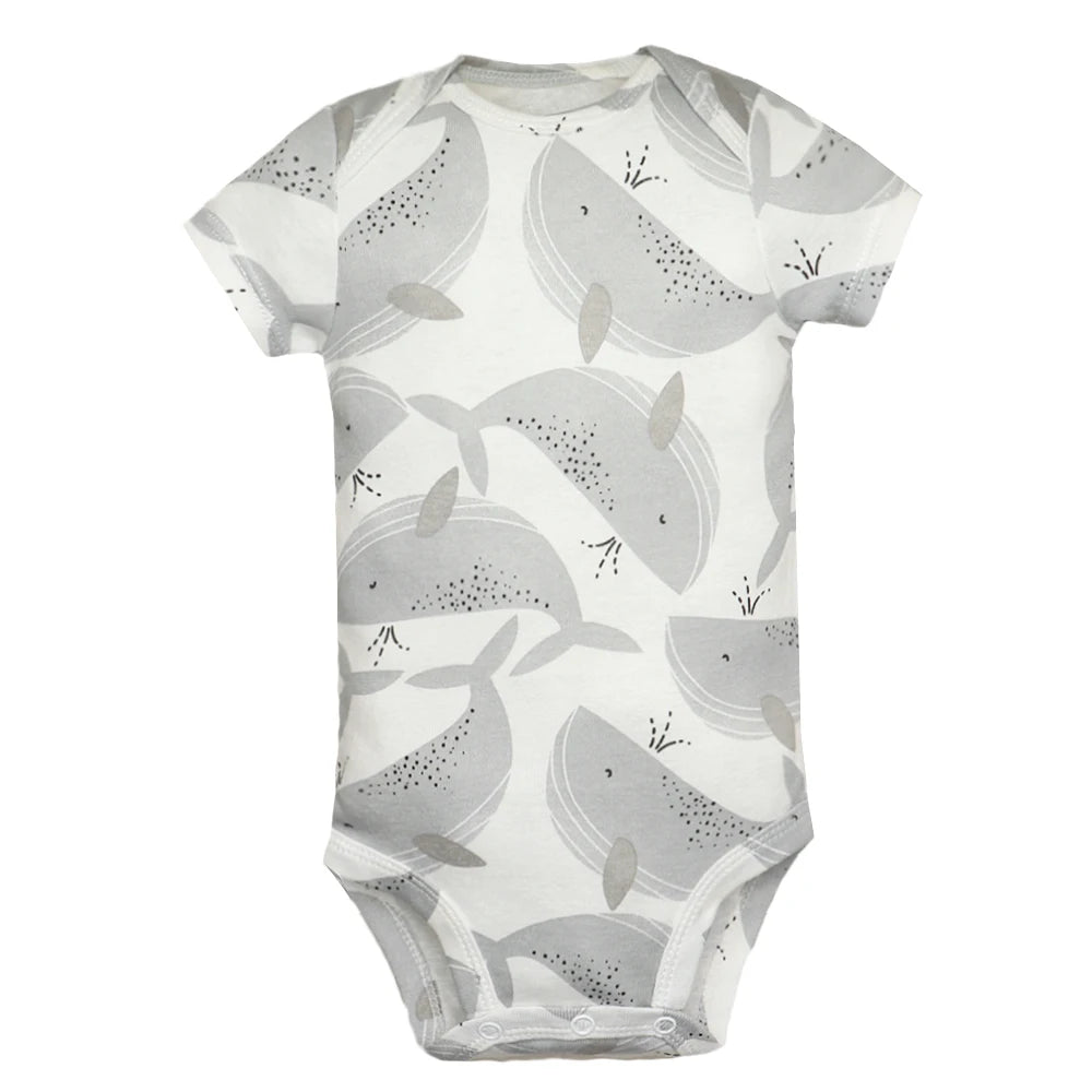 5 stück Unisex Baby Bodys Mode Körper Anzüge Kurzarm Neugeborenen Overall Cartoon Baby Junge Mädchen Kleidung Set Sommer