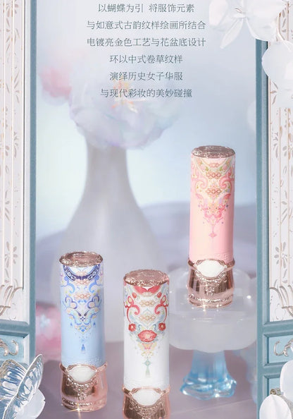 Flower Knows Butterfly Cloud Collar Collection Cosmetics Water Non Stick Cup Lipstick Lght Film-forming Solid Lip Gloss Makeup.